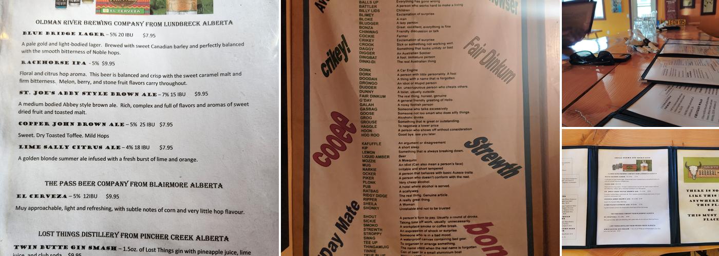 Twin Butte Country General Store Menu
