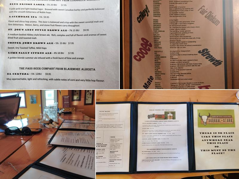Twin Butte Country General Store Menu