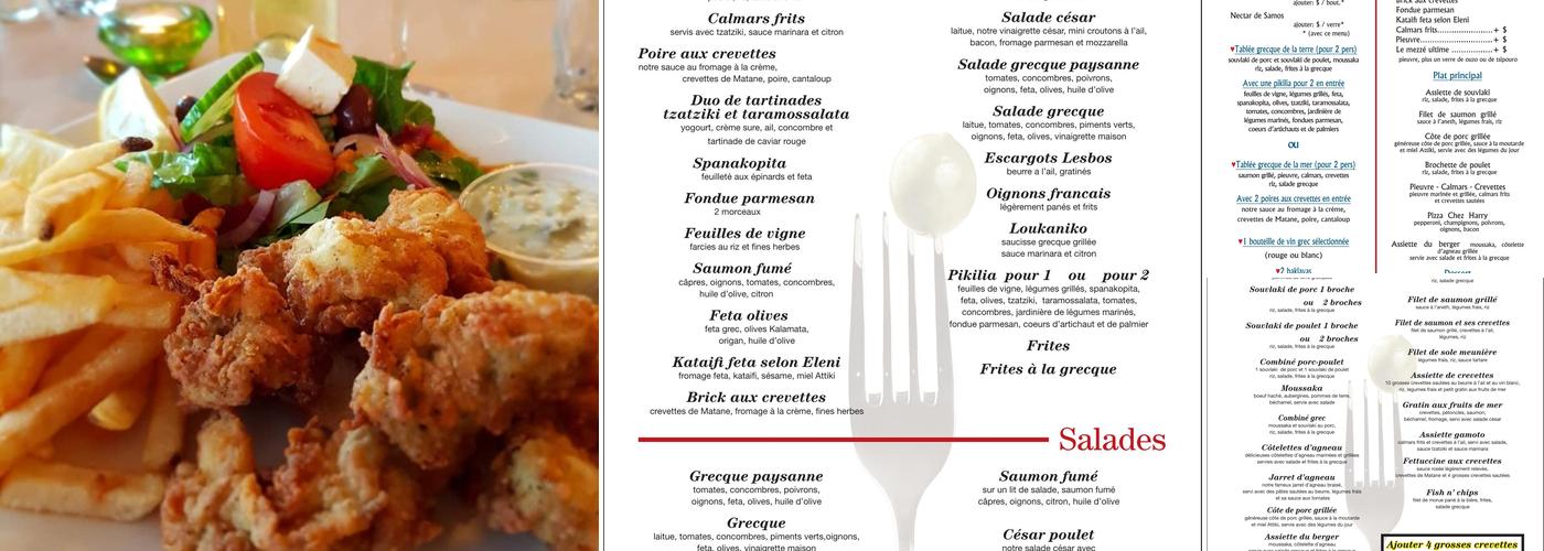 Restaurant Chez Harry Menu