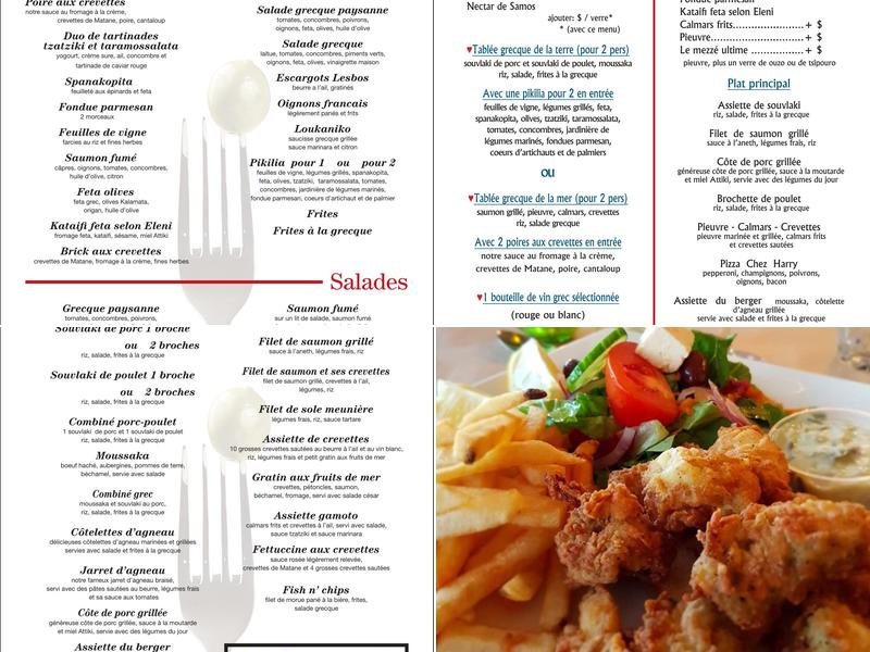 Restaurant Chez Harry Menu