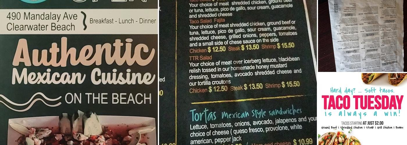 Tacos, Tequila & Rum Menu