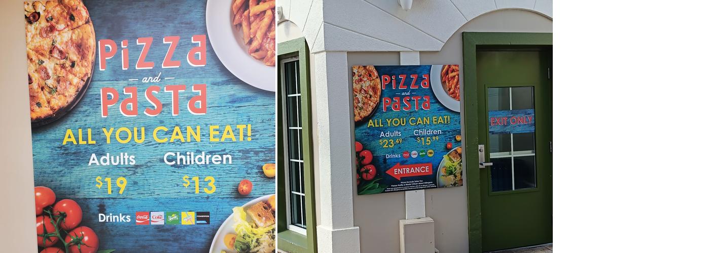 Fun Town Pizza & Pasta Buffet at Legoland Menu