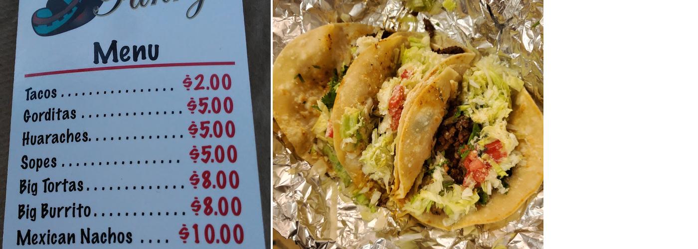 Taco Fanny Menu