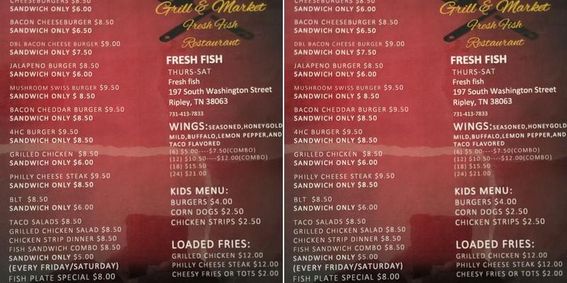 Fat Boy Enterprise Inc. Menu