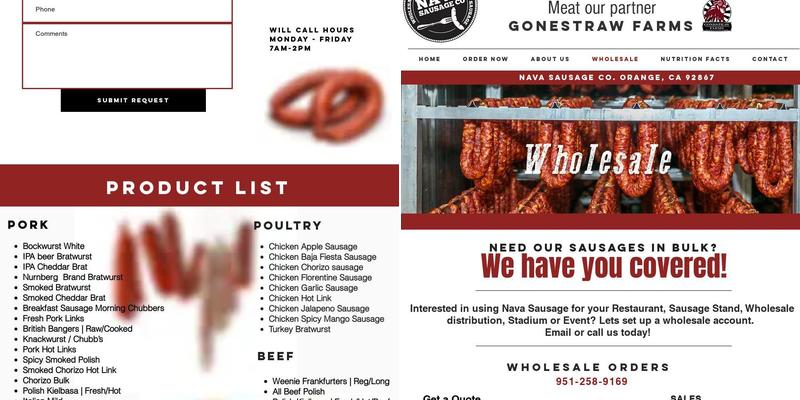 The wicked sausage food truck Menu