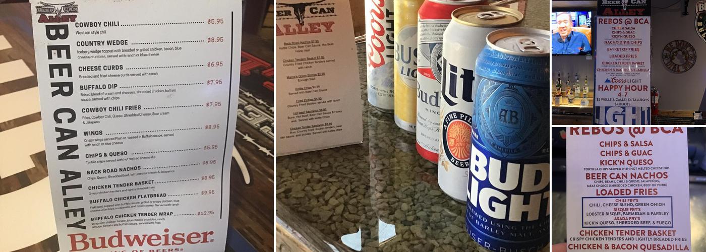 Beer Can Alley Sioux City Menu