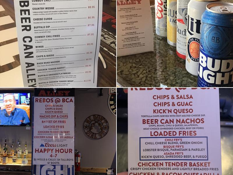 Beer Can Alley Sioux City Menu