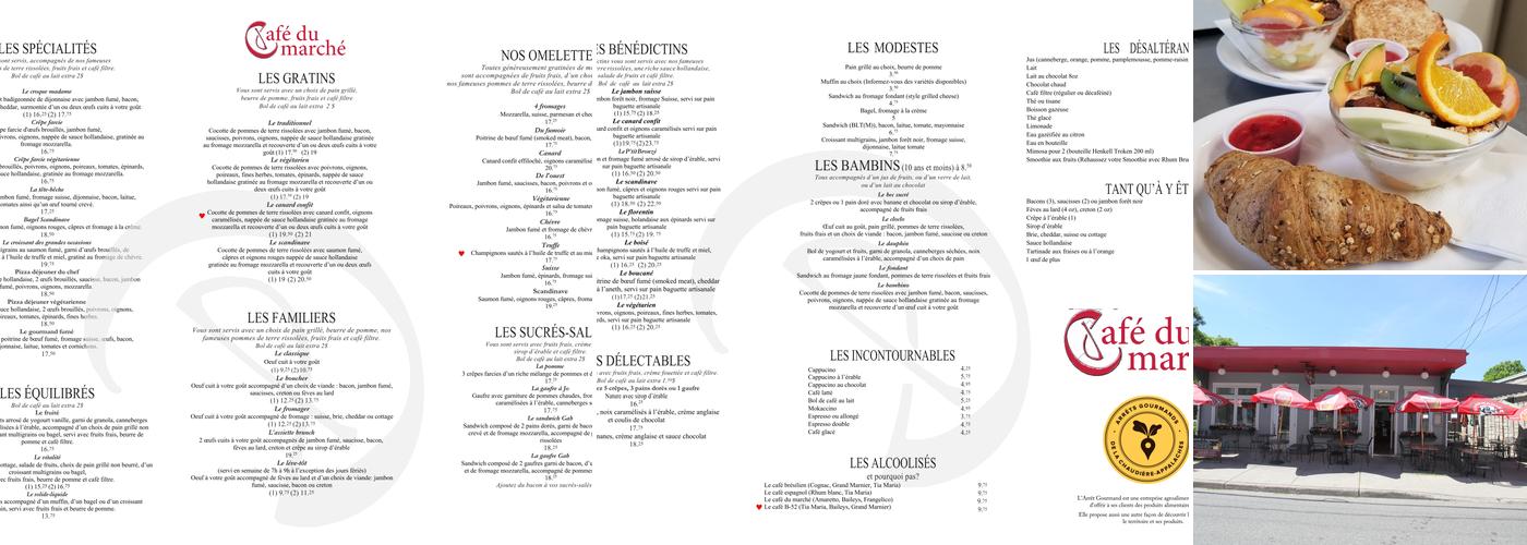 Café du Marché Menu