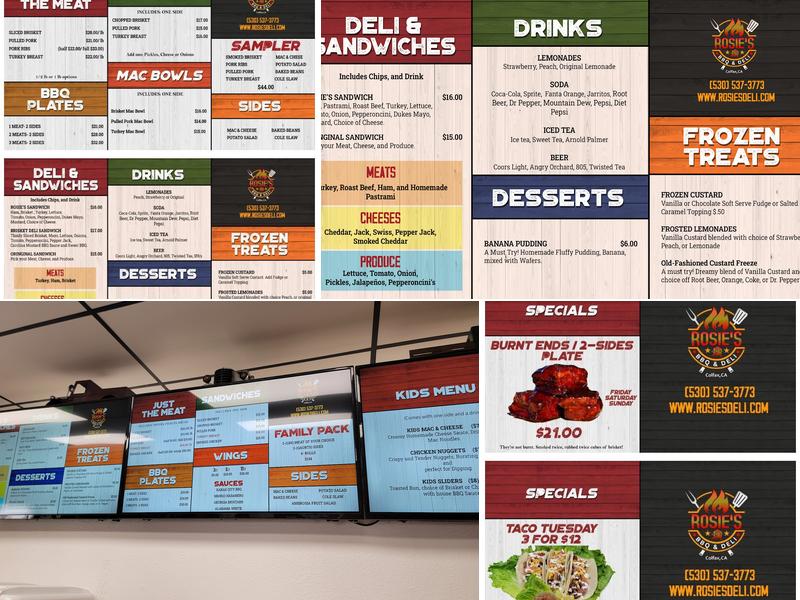 Rosie's BBQ & Deli Menu