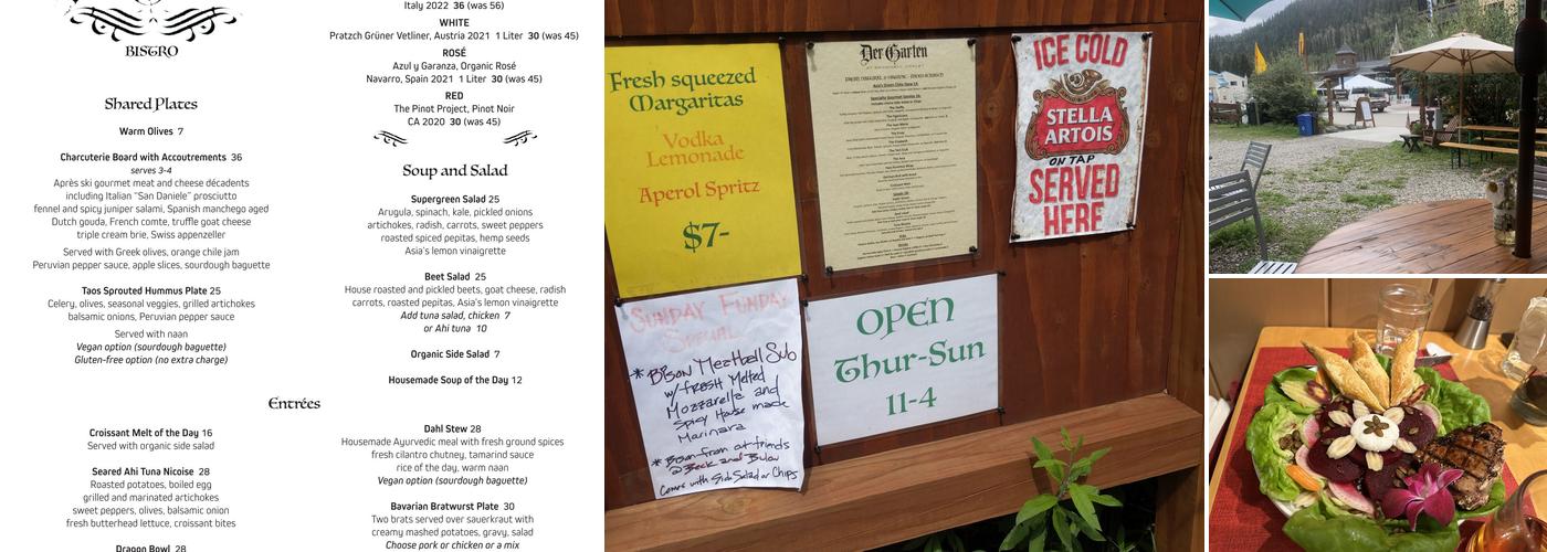Der Garten Menu