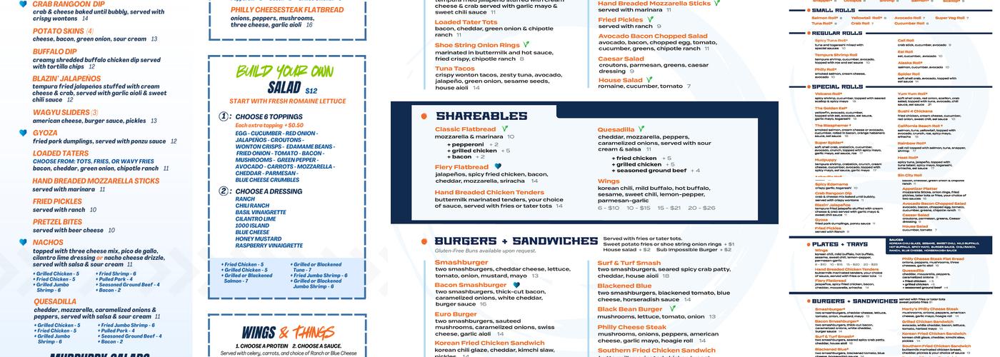 Mudpuppies Sports Bar and Grill Menu