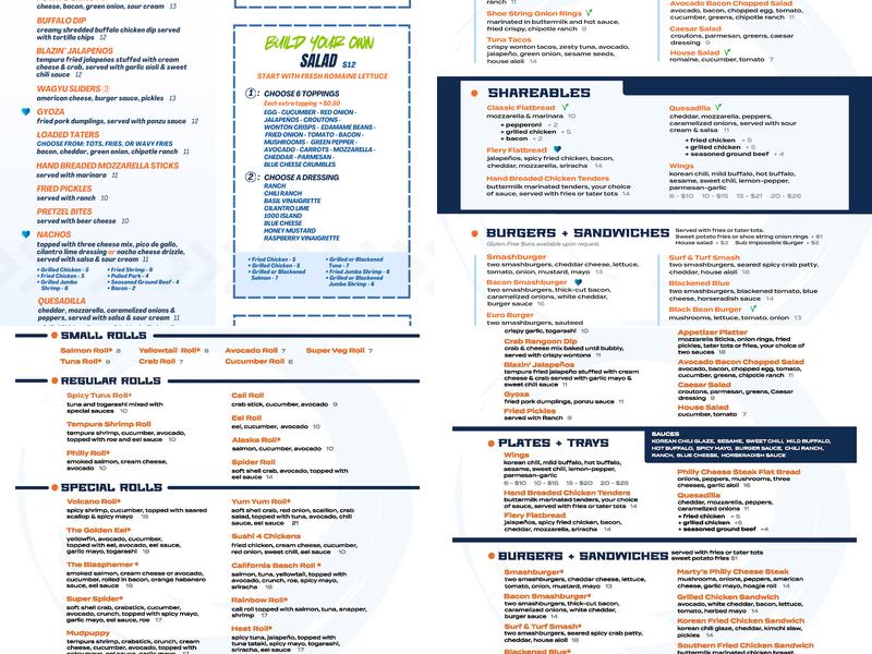 Mudpuppies Sports Bar and Grill Menu