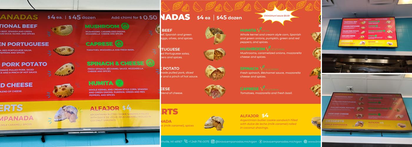 Brava Empanadas Menu