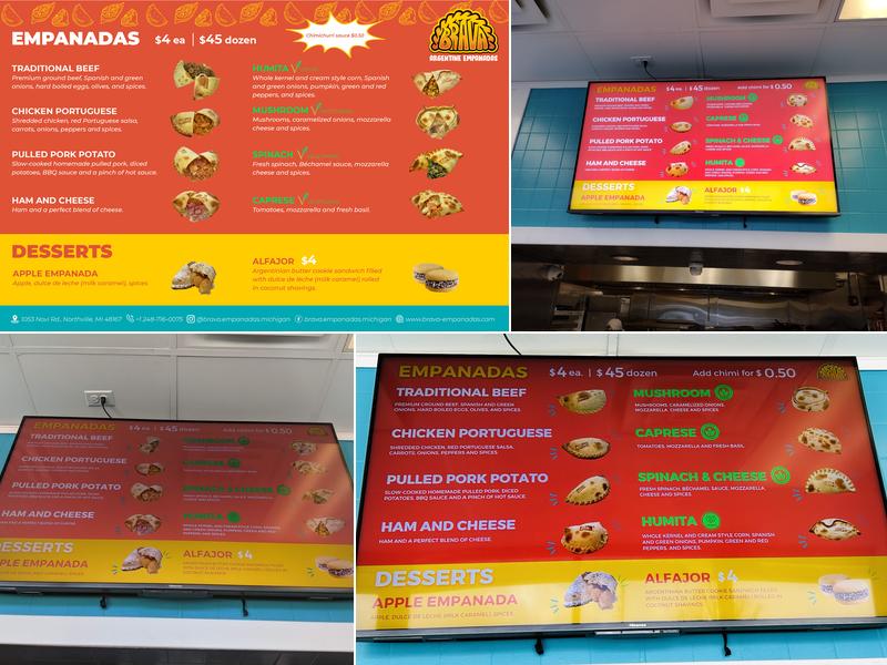 Brava Empanadas Menu