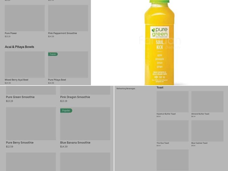 Pure Green - Juice Bar Rochester Hills Menu