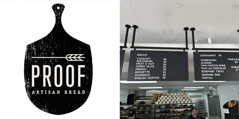 Proof Bread Menu