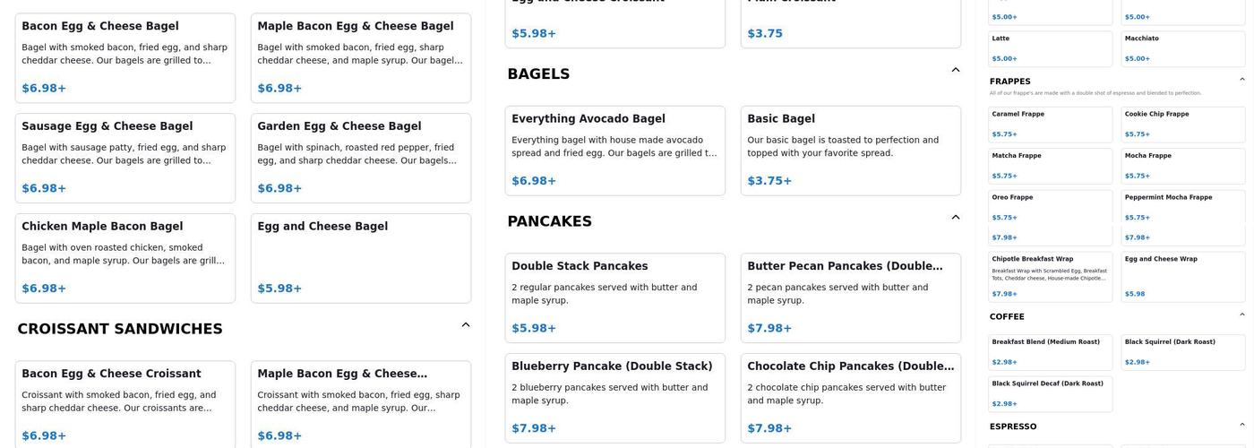 Broken Leaf Cafe Menu