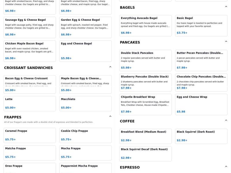 Broken Leaf Cafe Menu