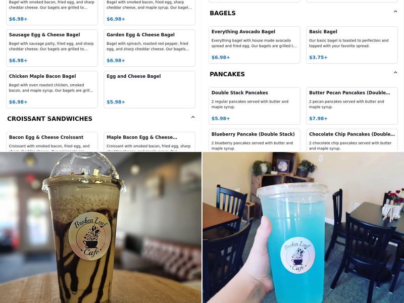 Broken Leaf Cafe Menu