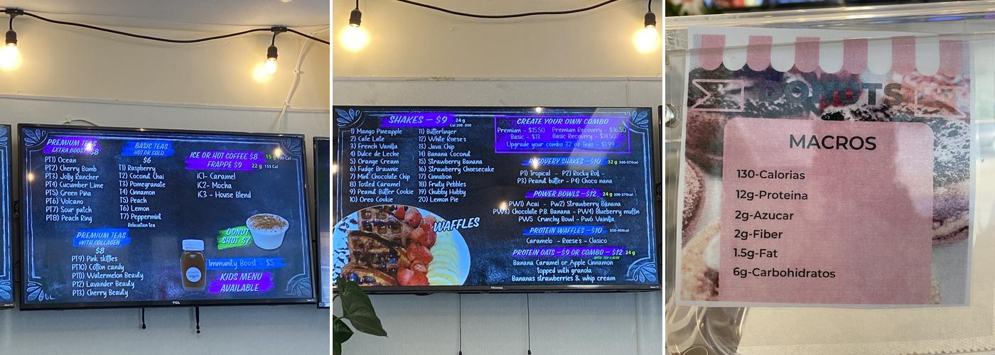 New Gen nutrition Menu