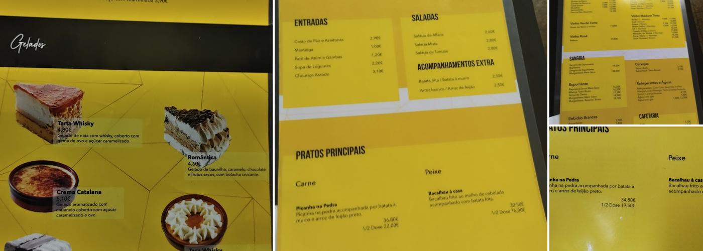 Solar das Telheiras Menu