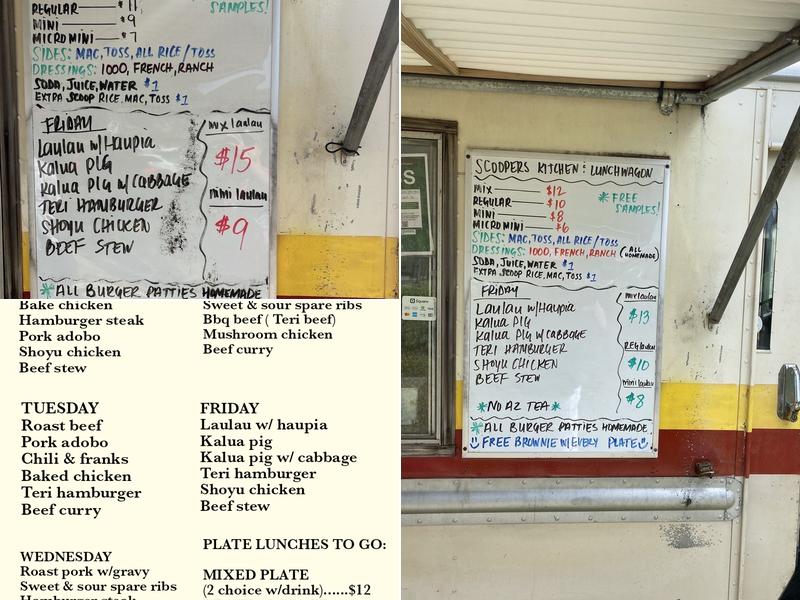 lunchwagon Menu