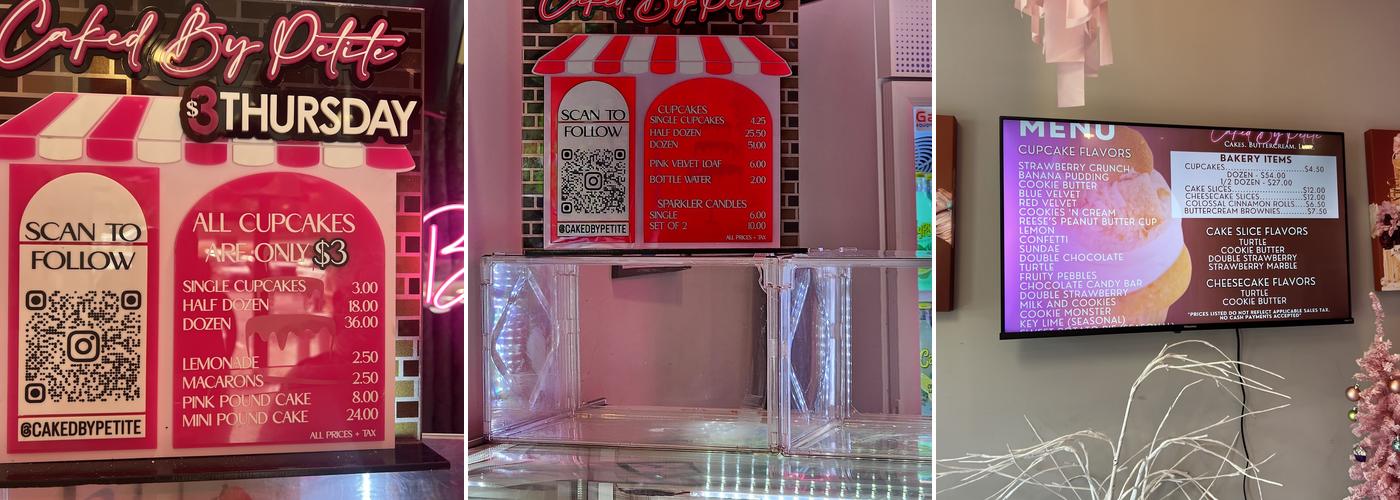 Caked By Petite Menu