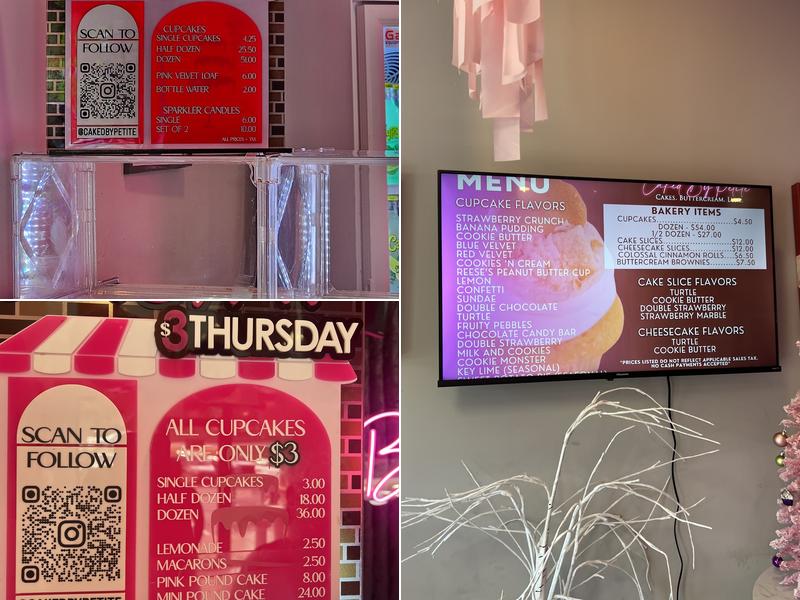 Caked By Petite Menu