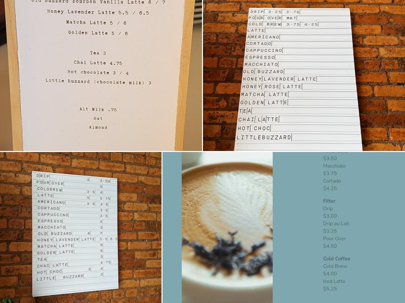 Buzzards Coffee Menu