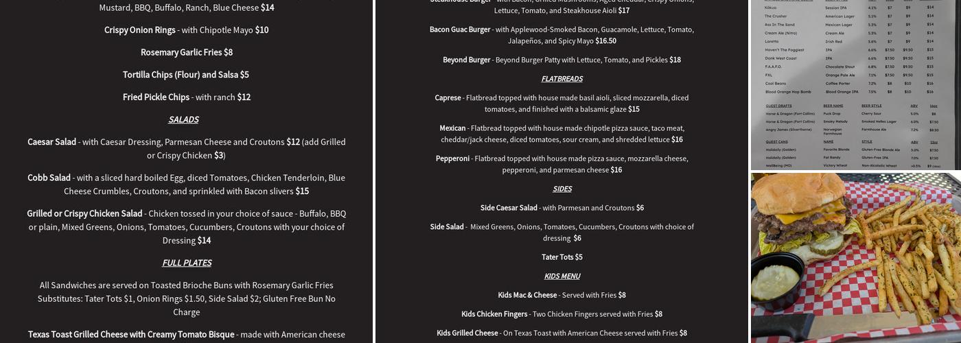 Bambei Brewing Menu
