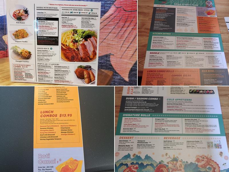 Sushime Asian Bistro Menu