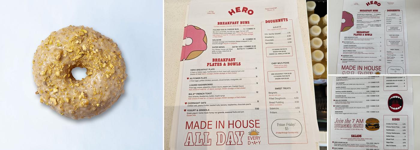Hero Doughnuts Menu