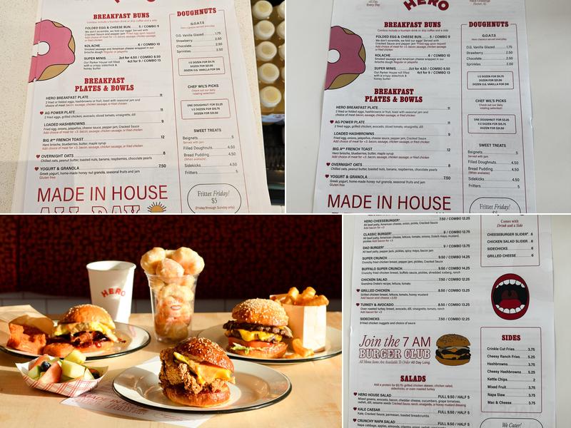 Hero Doughnuts Menu
