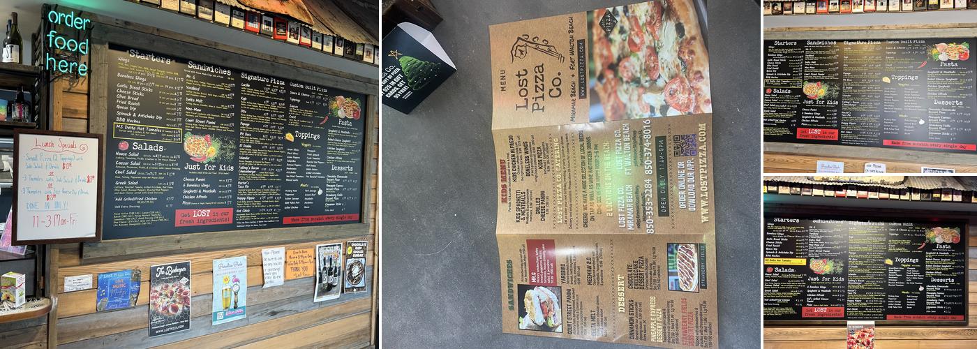 Lost Pizza Co. Fort Walton Beach Menu