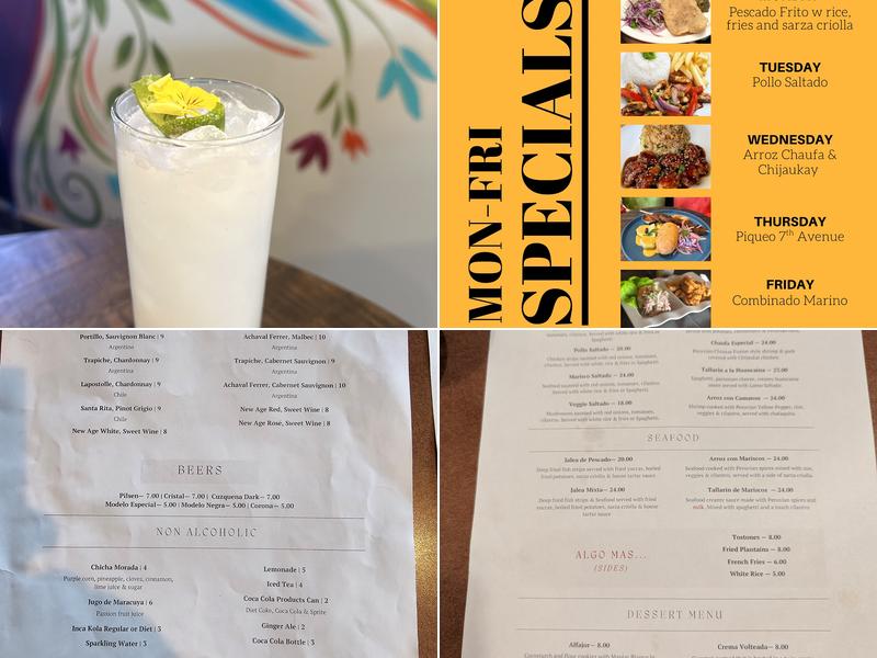 El Chullo Peruvian Restaurant Menu