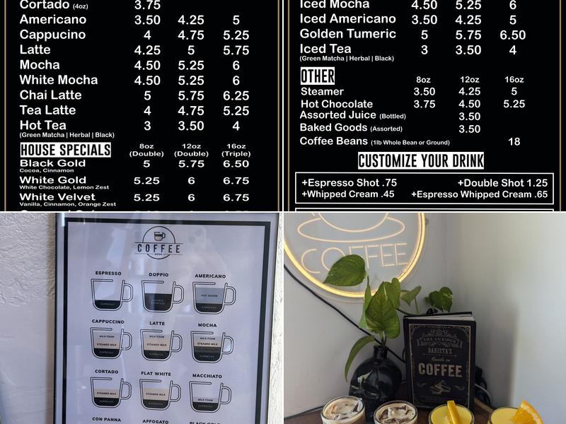 BlackGold Espresso Menu