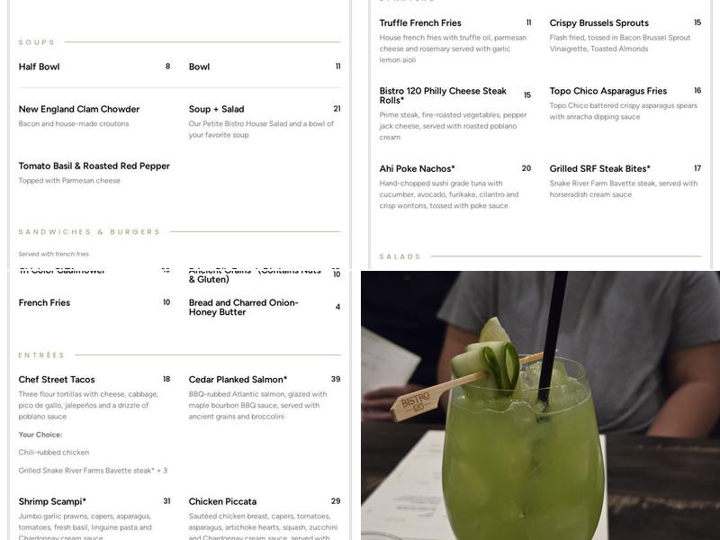 Bistro 120 Menu