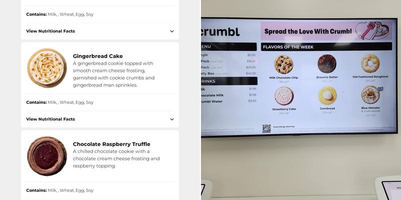 Crumbl - Merced Menu