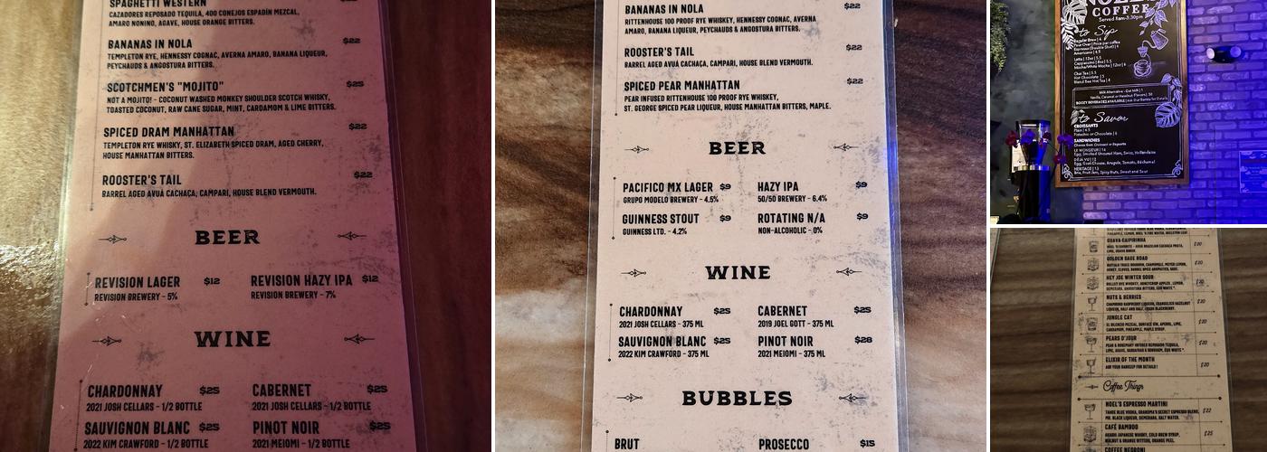 Noel's Coffee & Apothecary Menu