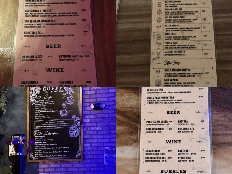 Noel's Coffee & Apothecary Menu