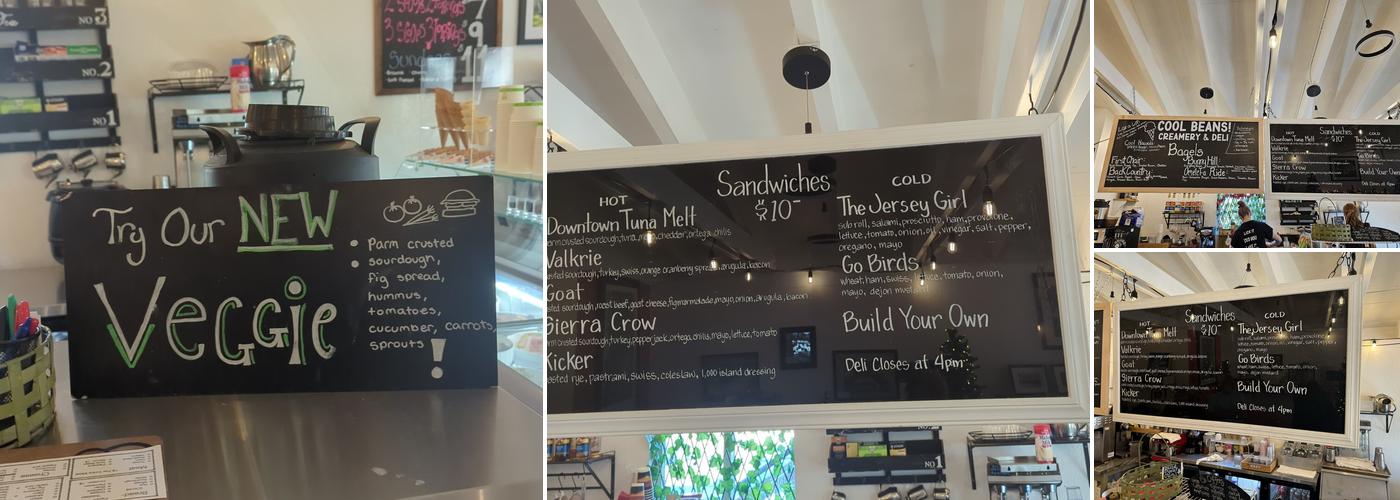 Cool Beans Creamery & Deli Menu