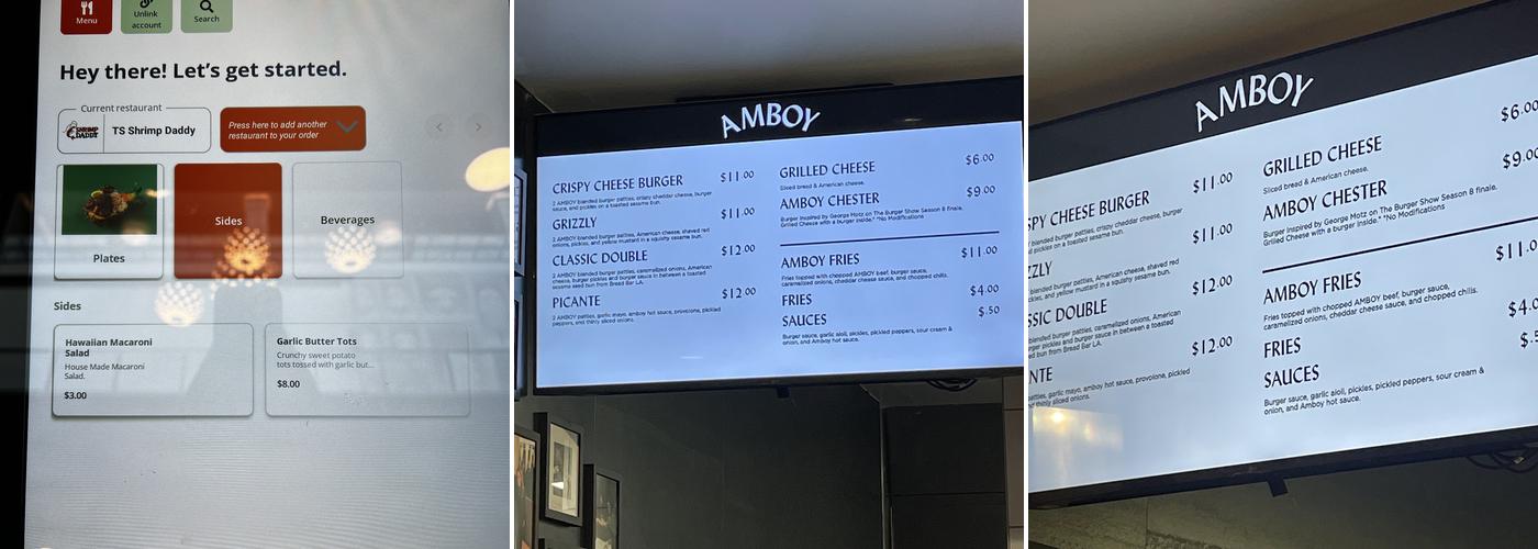 Amboy Menu