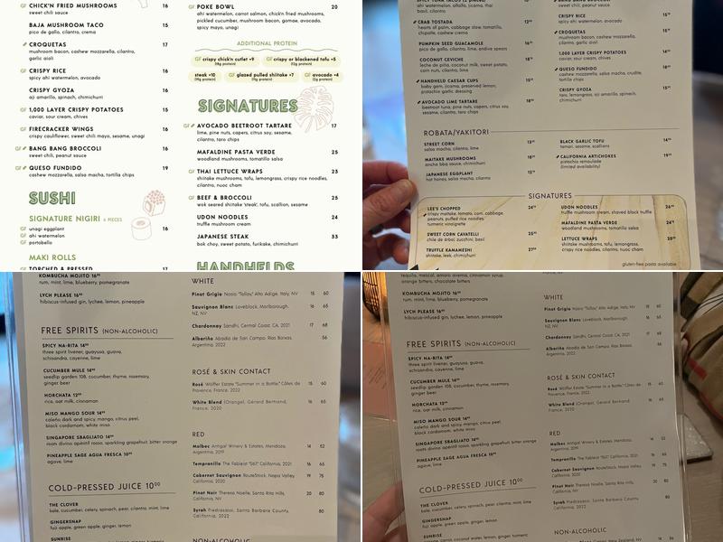 PLANTA Cocina Menu