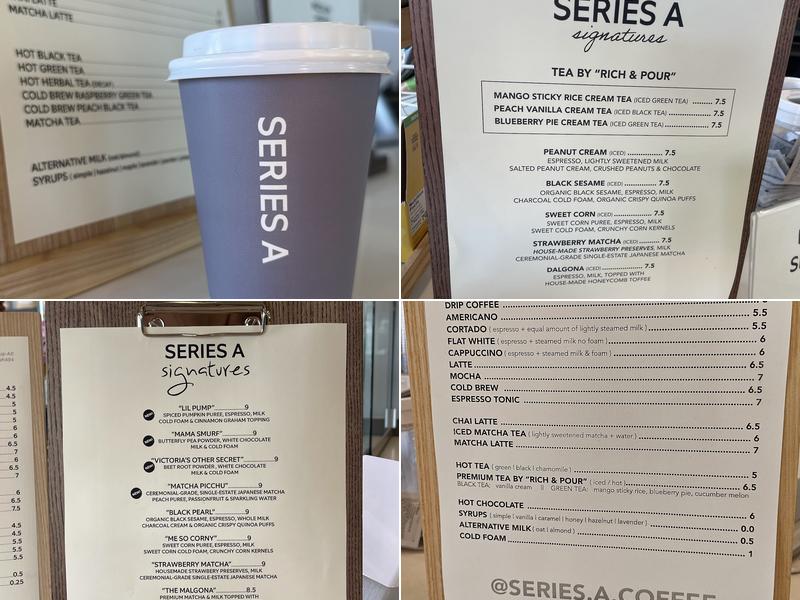SERIES A COFFEE Menu