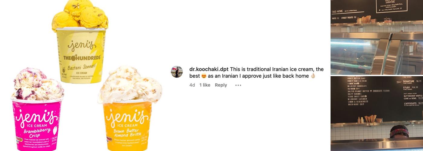 Jeni's Splendid Ice Creams Menu