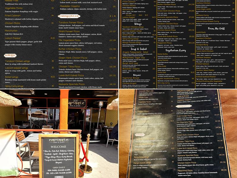 Namaste Grill & Bar Menu