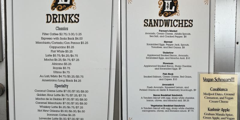 Lulu’s On Mission Menu