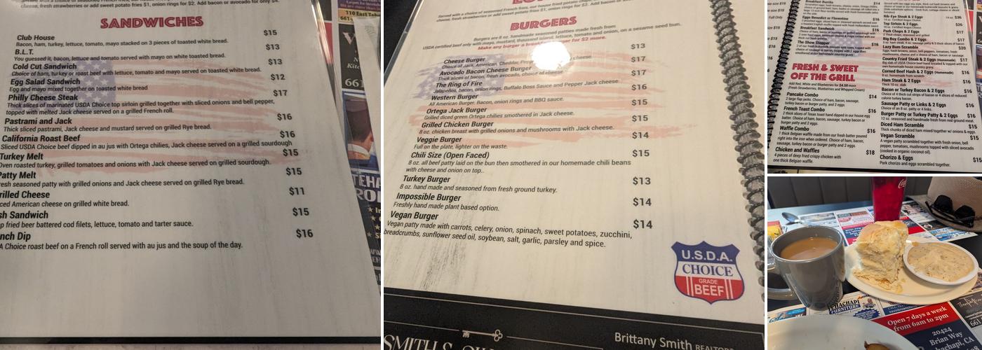 J's Hideaway tehachapi Menu