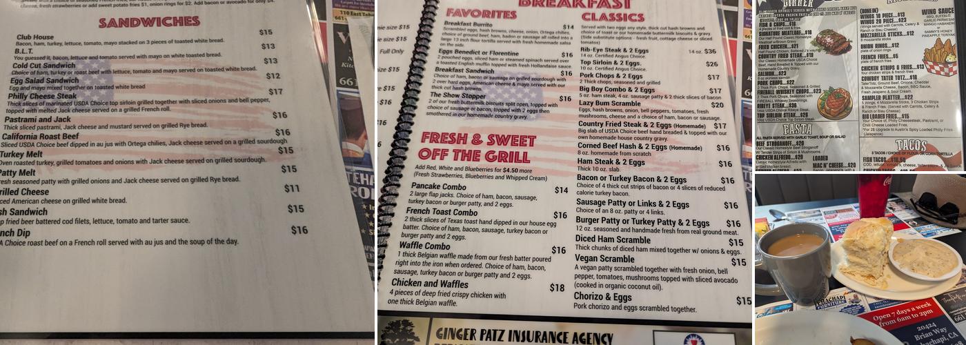 J's Hideaway tehachapi Menu