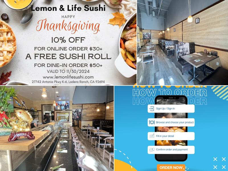 Lemon & Life Sushi 27742 Antonio Pkwy K-6, Ladera Ranch
